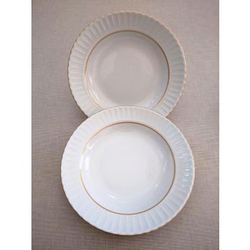 Kütahya Porselen Yaldızlı Gold 22 cm Çukur Tabak