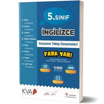 Kva Yayınları 5. Sınıf İngilizce Fark Var Kazanım Takip Denemeleri