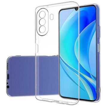 Kvy Huawei Nova Y70 Kamera Korumalı Süper Silikon Şeffaf Kılıf