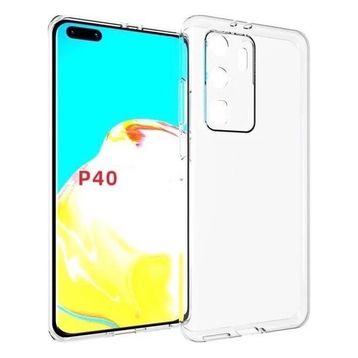 Kvy Huawei P40 Kamera Korumalı Süper Silikon Şeffaf Kılıf
