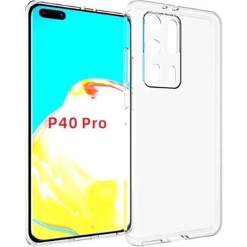 Kvy Huawei P40 Pro Kamera Korumalı Süper Silikon Şeffaf Kılıf
