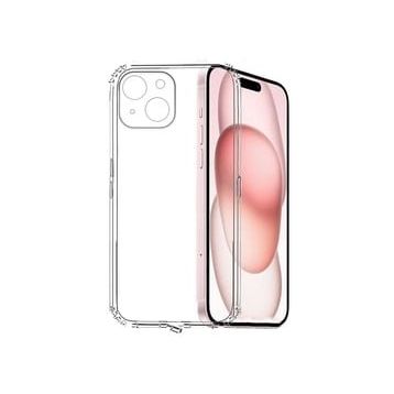 Kvy iPhone 15 Plus Kamera Korumalı Süper Silikon Şeffaf Kılıf
