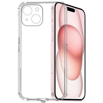 Kvy iPhone 15 Plus Kamera Korumalı Süper Silikon Şeffaf Kılıf