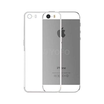 Kvy iPhone 5 Kamera Korumalı Süper Silikon Şeffaf Kılıf