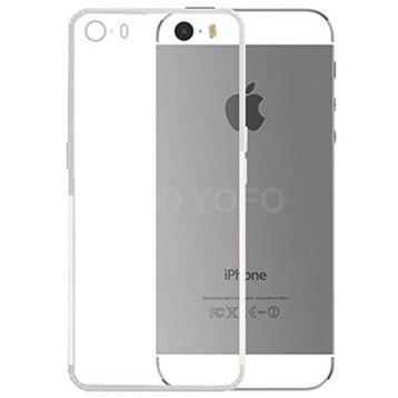 Kvy iPhone 5S Kamera Korumalı Süper Silikon Şeffaf Kılıf