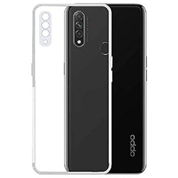 Kvy Oppo A31 Kamera Korumalı Süper Silikon Şeffaf Kılıf