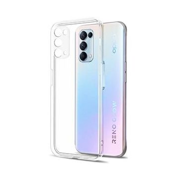 Kvy Oppo Reno 5 Pro Kamera Korumalı Süper Silikon Şeffaf Kılıf
