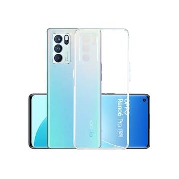 Kvy Oppo Reno 6 Kamera Korumalı Süper Silikon Şeffaf Kılıf