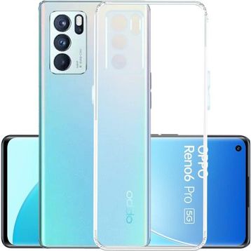 Kvy Oppo Reno 6 Kamera Korumalı Süper Silikon Şeffaf Kılıf