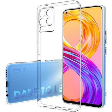 Kvy Realme 8 Kamera Korumalı Süper Silikon Şeffaf Kılıf