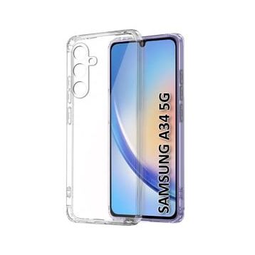 Kvy Samsung Galaxy A34 Kamera Korumalı Süper Silikon Şeffaf Kılıf