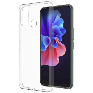Kvy Tecno Spark 7T Kamera Korumalı Süper Silikon Şeffaf Kılıf