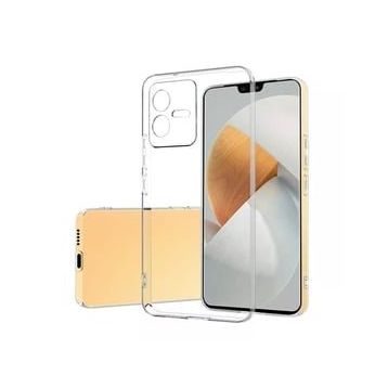 Kvy Vivo Y22S Kamera Korumalı Süper Silikon Şeffaf Kılıf