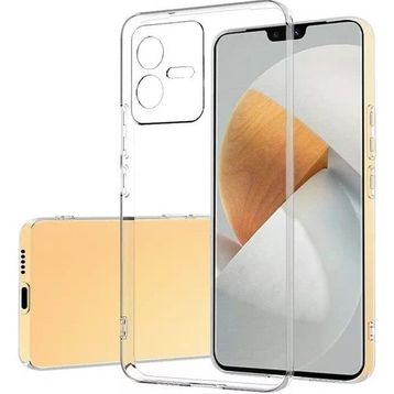 Kvy Vivo Y22S Kamera Korumalı Süper Silikon Şeffaf Kılıf
