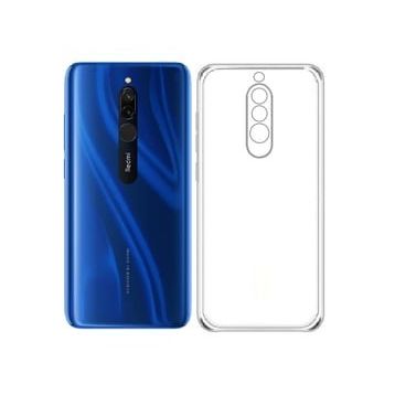 Kvy Xiaomi Redmi 8 Kamera Korumalı Süper Silikon Şeffaf Kılıf