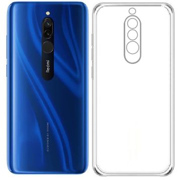 Kvy Xiaomi Redmi 8 Kamera Korumalı Süper Silikon Şeffaf Kılıf