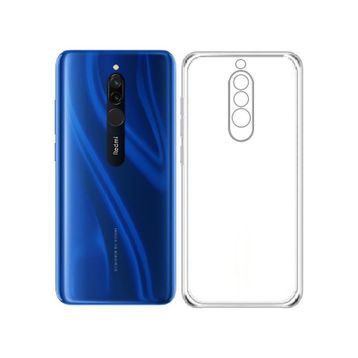 Kvy Xiaomi Redmi 8 Kamera Korumalı Süper Silikon Şeffaf Kılıf