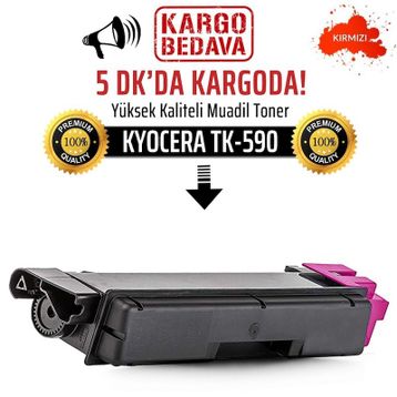 Kyocera TK-590 Kırmızı Muadil Toner