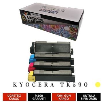 Kyocera TK-590 Sarı Muadil Toner
