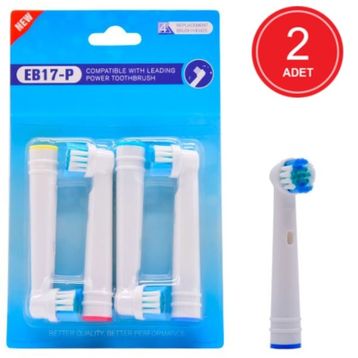 Kyver Oral-B Uyumlu Precision Clean 4’lü Diş Fırçası Yedek Başlığı