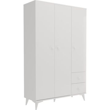 Kzn Home Akasya 3 Kapaklı 2 Çekmeceli Mdf Gardrop