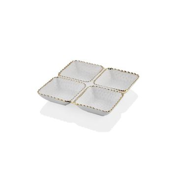 La Medore 1STV-029 Hammered 4'lü White Gold Çerezlik