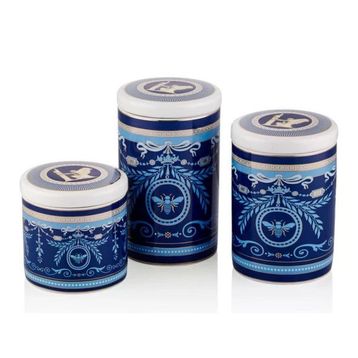 La Medore Blue Banube 16x13.8x10 cm 3'lü Kavanoz Seti