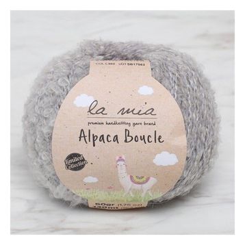 La Mia Alpaca Boucle 34385 L302 50 gr Gri El Örgü İpi