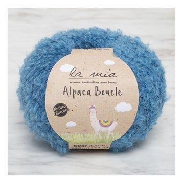 La Mia Alpaca Boucle 34390 L339 50 gr Mavi El Örgü İpi