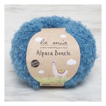 La Mia Alpaca Boucle 34390 L339 50 gr Mavi El Örgü İpi