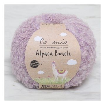 La Mia Alpaca Boucle 34391 L346 50 gr Lila El Örgü İpi