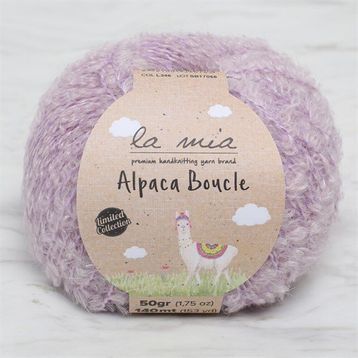La Mia Alpaca Boucle 34391 L346 50 gr Lila El Örgü İpi