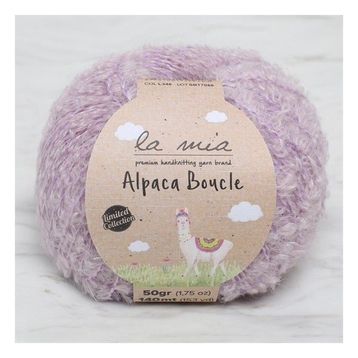 La Mia Alpaca Boucle 34391 L346 50 gr Lila El Örgü İpi