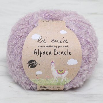 La Mia Alpaca Boucle 34391 L346 50 gr Lila El Örgü İpi