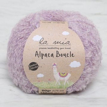 La Mia Alpaca Boucle 34391 L346 50 gr Lila El Örgü İpi