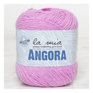 La Mia Angora 33800 L107 50 gr Pembe El Örgü İpi