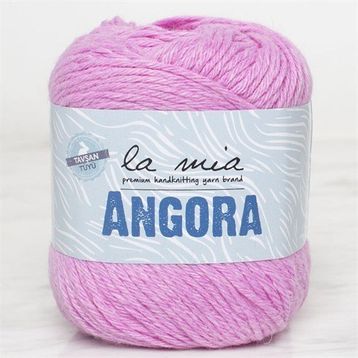 La Mia Angora 33800 L107 50 gr Pembe El Örgü İpi