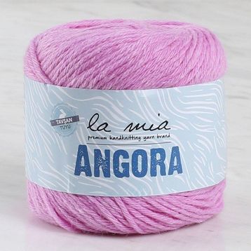 La Mia Angora 33800 L107 50 gr Pembe El Örgü İpi