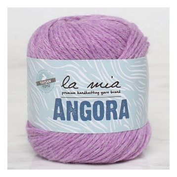 La Mia Angora 33801 L127 50 gr Mor El Örgü İpi