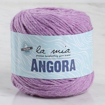La Mia Angora 33801 L127 50 gr Mor El Örgü İpi