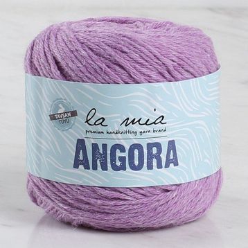 La Mia Angora 33801 L127 50 gr Mor El Örgü İpi