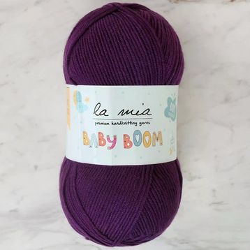 La Mia Baby Boom 34265 60 Patlıcan Moru El Örgü İpi
