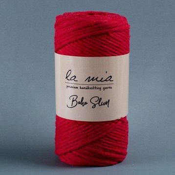 La Mia Boho Slim 34197 L033 Kırmızı El Örgü İpi