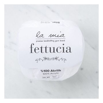 La Mia Fettucia 33877 L001 Beyaz El Örgü İpi