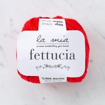 La Mia Fettucia 33882 L092 Kırmızı El Örgü İpi