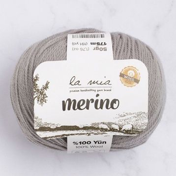 La Mia Merino 33781 L031 Gri El Örgü İpi