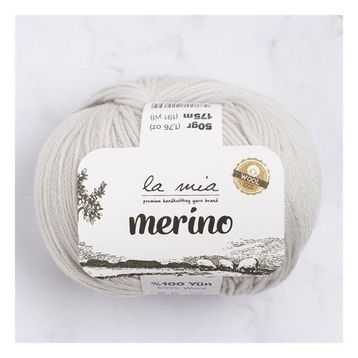 La Mia Merino 33782 L047 Açık Gri El Örgü İpi