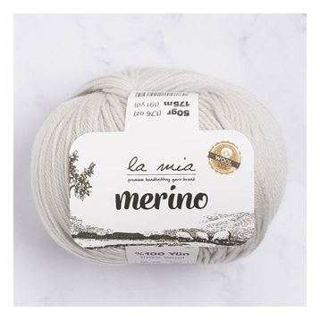 La Mia Merino 33782 L047 Açık Gri El Örgü İpi