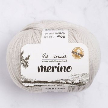 La Mia Merino 33782 L047 Açık Gri El Örgü İpi