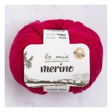 La Mia Merino 33787 L058 Fuşya El Örgü İpi